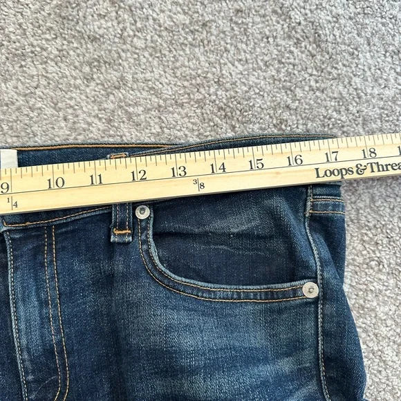 Rag & Bone Womens Slim Skinny Jeans Blue Pockets Dark Wash Mid Rise Denim 32 - Picture 8 of 8